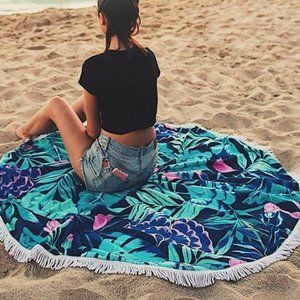 Kitsch Round Beach Maui Towel 61"